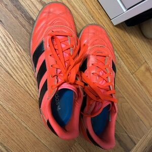 Adidas Men's Vibrant Orange and Black Athletic Shoes